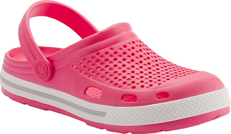 Chodaki sandały klapki damskie Coqui Lindo różowo-szare 6413-100-4246