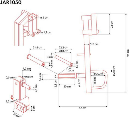 Ramiona do wyciskania jammer arms HMS JAR1050