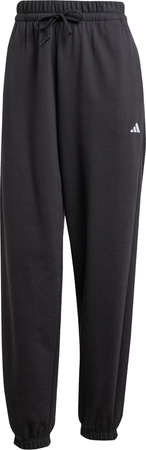 Spodnie damskie adidas Essentials Small Logo French Terry Cuffed czarne JD7999