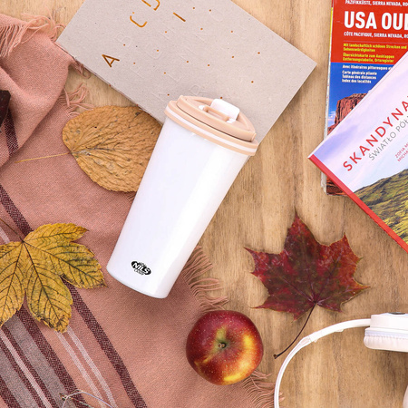 Kubek termiczny turystyczny Nils Camp NCB18 biały 500ml