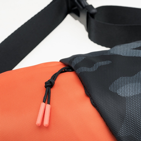 Saszetka torebka nerka biodrowa na pas Iguana Modony pomarańczowa