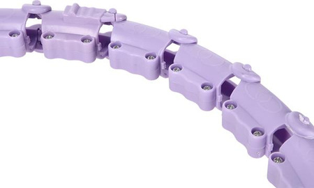 Zestaw hula hop z wypustkami i obciążnikiem One Fitness fioletowe oha02 pas wyszczuplający br160