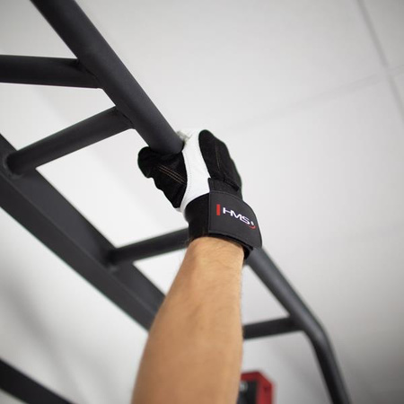 Rękawiczki kulturystyczne na siłownię HMS rst04 biało-czarne rozmiar XXL