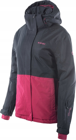 Damska kurtka narciarska ocieplana Hi-tec Lady Nampa czarno-różowa rozmiar L
