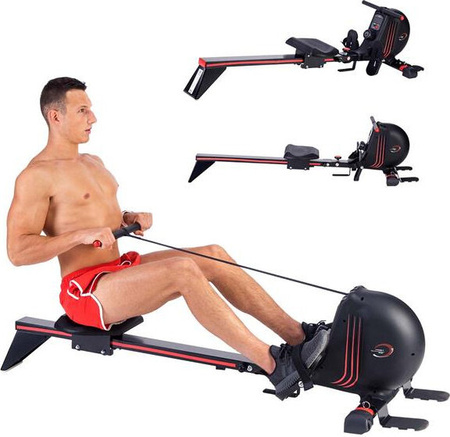 Wioślarz magnetyczny treningowy domowy HMS wymiary 187 x 58 x 47 cm