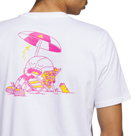 Koszulka męska adidas Lil Stripe Spring Break Graphic Short Sleeve Basketball Tee biała IC1868