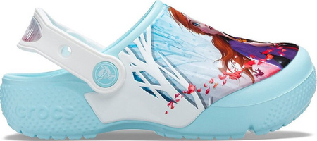 Chodaki sandały klapki Crocs dla dzieci Fl Ol Disney Frozen 2 Clog błękitne 206167 4O9