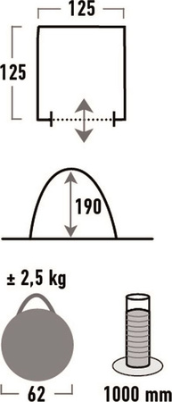 Namiot plażowy High Peak Rimini niebieski 14023