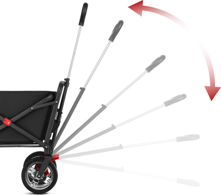 Wózek turystyczny transportowy plażowy do 120kg Nils Camp NC2603 czarny 120 l