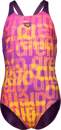 Dziecięcy Strój Kąpielowy Girl's Arena Multi Colours Swimsuit V Ba  czarny rozmiar 8-9