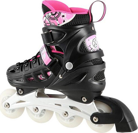 Łyżworolki, wrotki, łyżwy hokejowe, wrotko-rolki świecące LED z wymienną płozą 4w1 Nils Extreme NH10905 rozmiar L 39-42