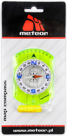 Kompas z linijką Meteor zielony 8568 71009