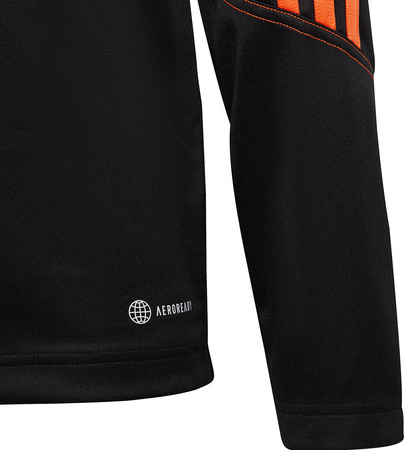 Bluza dla dzieci adidas Tiro 23 Club Training Top czarno-pomarańczowa HZ0186