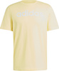 Koszulka męska adidas Essentials Single Jersey Linear Embroidered żółta IZ4769