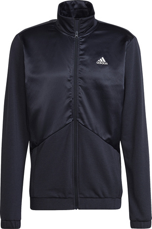Dres męski adidas Satin French Terry Track Suit granatowy HI5396