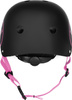 Dziecięcy kask rowerowy na rolki hulajnogę regulowany Nils Extreme MTW001-1 czarno-różowy r S (52-58cm)