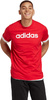 Koszulka męska adidas Essentials Single Jersey Linear Embroidered Logo czerwona IC9278