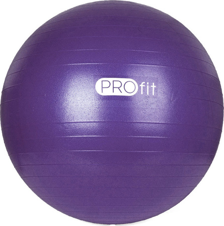 Piłka do ćwiczeń fitness gimnastyczna Profit 85 cm fioletowa z pompką DK 2102