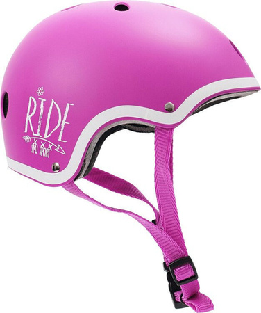 Kask rolki hulajnogę deskorolkę rowerowy dziecięcy SMJ sport F501 różowy