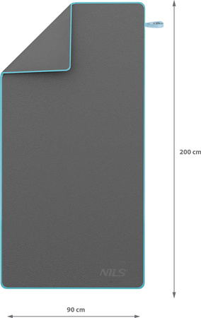Ręcznik turystyczny z mikrofibry szybkoschnący Nils NCR13 ciemnoszary 200x90 cm