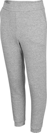 Spodnie dla dziewczynki 4F chłodny jasny szary melanż HJZ22 JSPDD002 27M