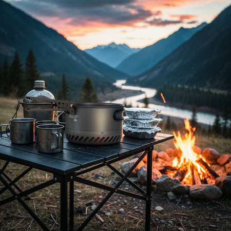 Chwytak aluminiowy turystyczny kempingowy rączka do garnków Nils Camp NC4204