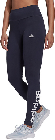 Legginsy damskie adidas Essentials High-Waisted Logo Leggings granatowe H07781