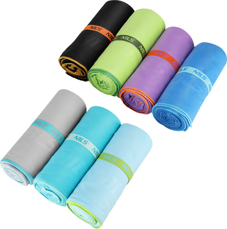 Ręcznik turystyczny z mikrofibry szybkoschnący Nils NCR12 zielony 80x100 cm