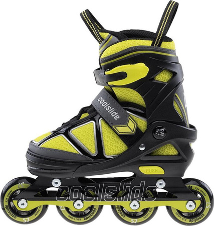 Łyżworolki dziecięce regulowane Coolslide Butters YB czarno-zielony rozmiar 39-42