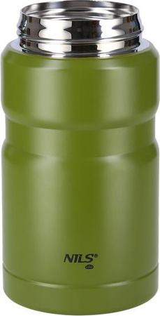 Termos turystyczny obiadowy z łyżką Nils camp NCT02 stal nierdzewna zielony 750ml