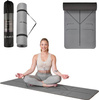 Mata do ćwiczeń jogi yogi fitness TPE HMS YM10 szara 182x61x0.8 cm