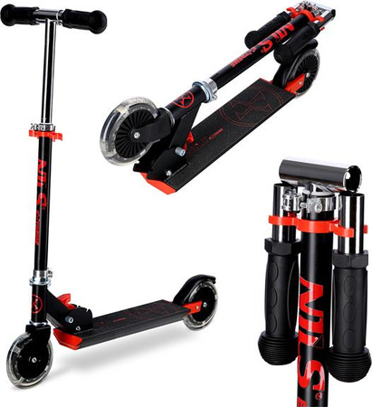 Hulajnoga miejska składana świecące koła LED 120mm ABEC-7 Nils Extreme HD120L