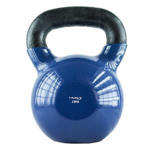 Kettlebell żeliwny pokryty winylem HMS KNV24 niebieski 24 kg