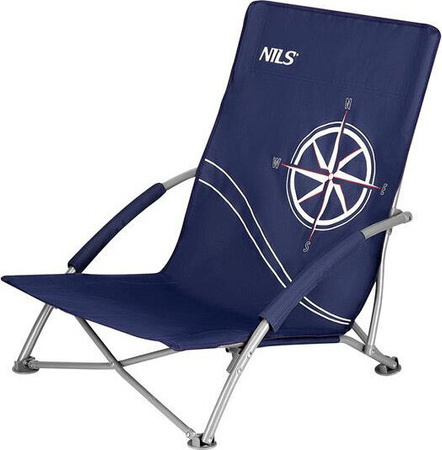 Krzesło turystyczne kempingowe plażowe Nils nc3035 granatowy