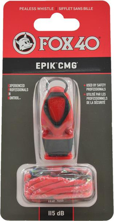 Gwizdek Fox 40 Epik CMG czerwony ze sznurkiem 8803-0108