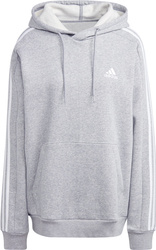 Bluza męska adidas Essentials Fleece 3-Stripes Hoodie szara IJ6474