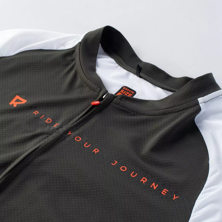 Koszulka rowerowa męska Radvik Echo Gts szaro-biała rozmiar XXL