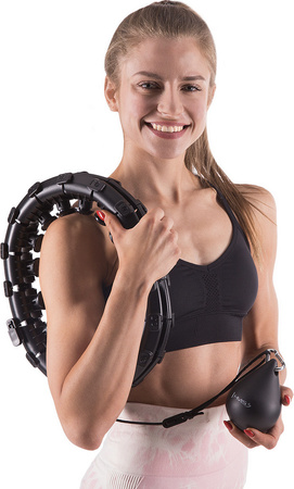 Hula hop z wypustkami i obciążnikiem HMS hhw01 czarne