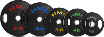 Talerz olimpijski ogumowany 2 x 15 kg HMS TOG15 2 x 15 kg
