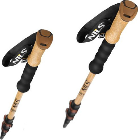 Kijki trekkingowe Nils Bambusowe TK8606 regulowane 62-135cm