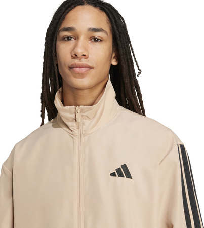 Dres męski adidas Sportswear Basic 3-Stripes Woven beżowy JX3149