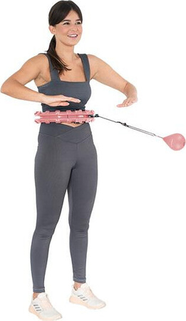 Hula hop z wypustkami i obciążnikiem HMS hhw01 różowe