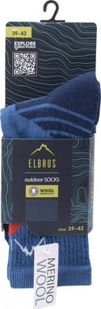 Męskie skarpety trekkingowe turystyczne wysokie Elbrus Sureno rozmiar 43-46