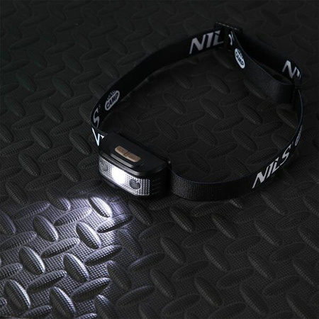 Czołówka latarka lampka na głowe mocna wodoodporna led 180 lm Nils camp NC0006 czarna