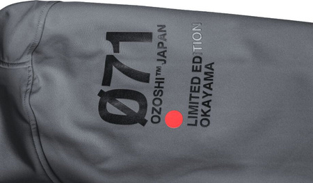 Kurtka przejściowa softshell z kapturem męska Ozoshi Kazaiuki grafitowa OZ93358