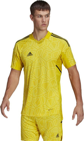 Koszulka męska adidas Condivo 22 Goalkeeper Jersey Short Sleeve żółta HF0138