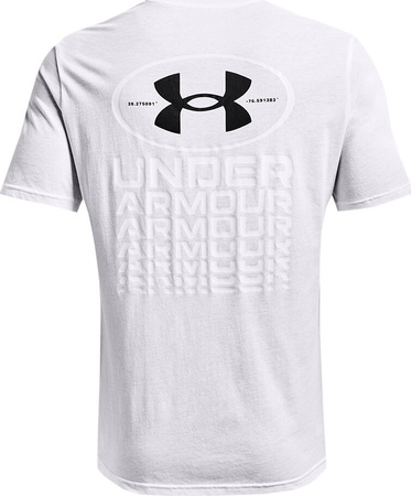 Koszulka męska Under Armour Repeat Ss graphics biała 1371264 100