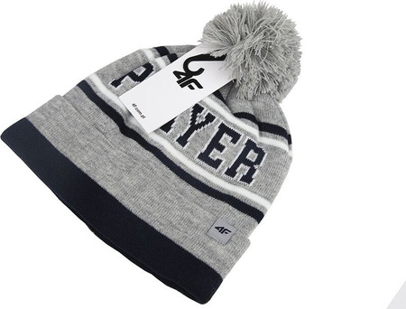 Czapka dla chłopca 4F szara HJZ22 JCAM005 27M