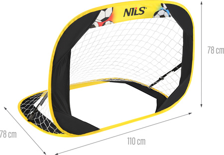 Bramka piłkarska samorozkładająca treningowa przenośna Nils BR2415 110×78×78 cm