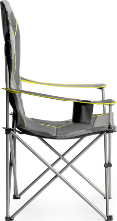 Krzesło fotel turystyczny składany Nils Camp NC3080 ciemnoszary 95x110x50cm